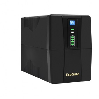 Источник бесперебойного питания EXEGATE POWER BACK BNB-1000.LED.AVR.2SH.RJ.USB