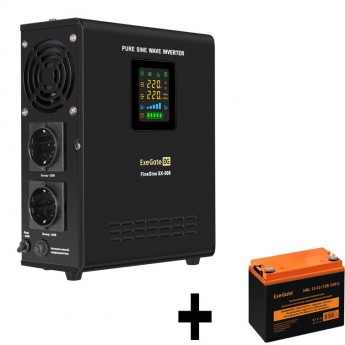 Комплект EXEGATE ИБП EX295995RUS + батарея 33Aч EX285664RUS 1шт