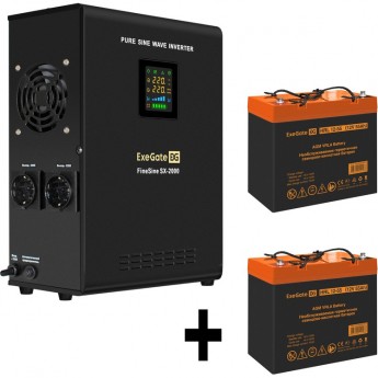 Комплект EXEGATE ИБП EX296001RUS + батарея 55Aч EX285652RUS 2шт