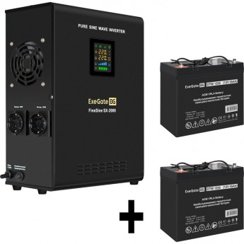 Комплект EXEGATE ИБП EX296001RUS + батарея 55Aч EX285667RUS 2шт