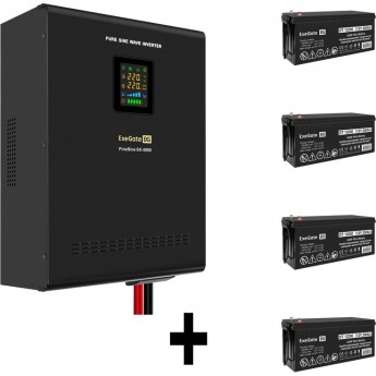 Комплект EXEGATE ИБП EX296004RUS + батарея 200Aч EX282991RUS 4шт