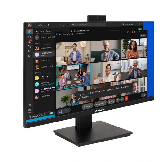 Монитор с веб-камерой 23.8" EXEGATE SUPERVIEW EA2400A EX298879RUS