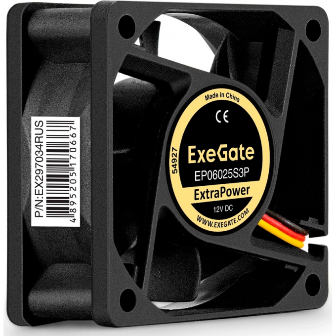 Вентилятор 12В DC EXEGATE EXTRAPOWER EP06025S3P EX297034RUS